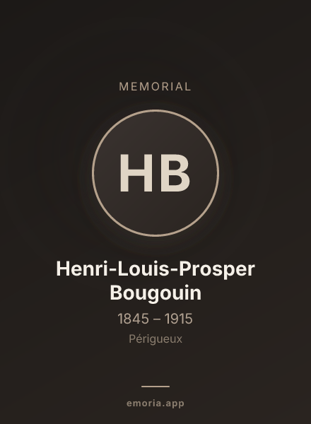 Memorial portrait of Henri-Louis-Prosper Bougouin