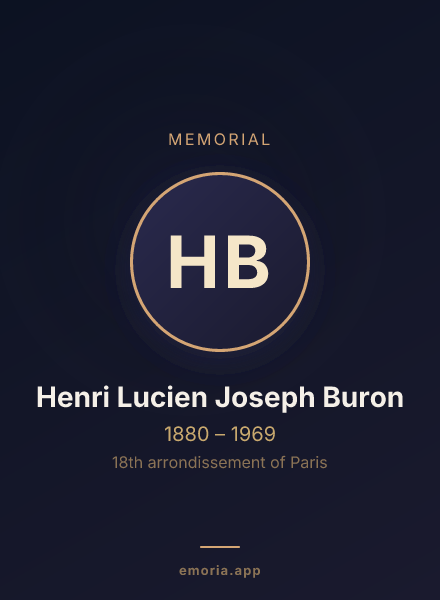 Memorial portrait of Henri Lucien Joseph Buron