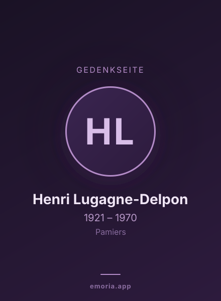 Gedenkportrait von Henri Lugagne-Delpon