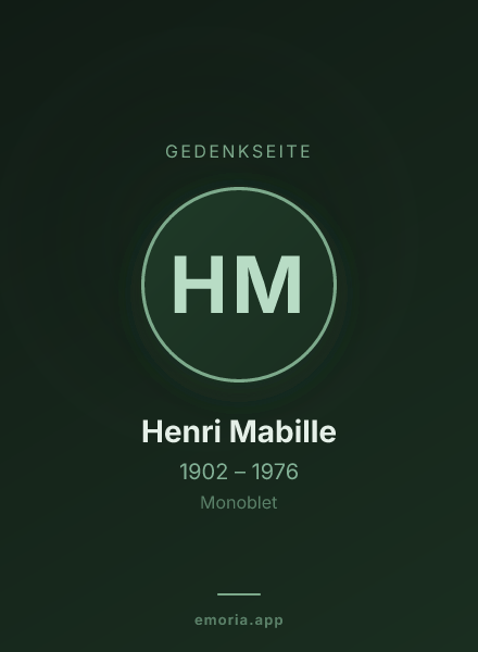 Gedenkportrait von Henri Mabille