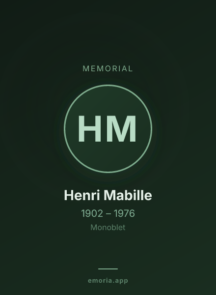Memorial portrait of Henri Mabille