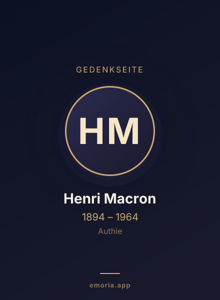 Gedenkportrait von Henri Macron