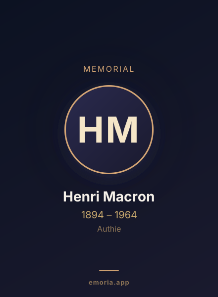 Memorial portrait of Henri Macron