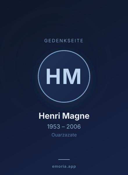 Gedenkportrait von Henri Magne