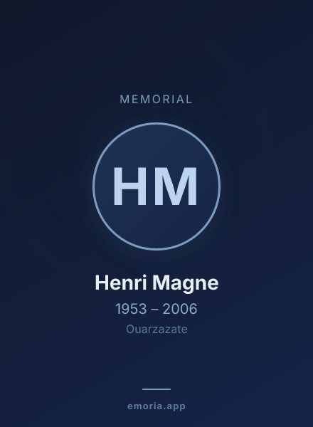 Memorial portrait of Henri Magne