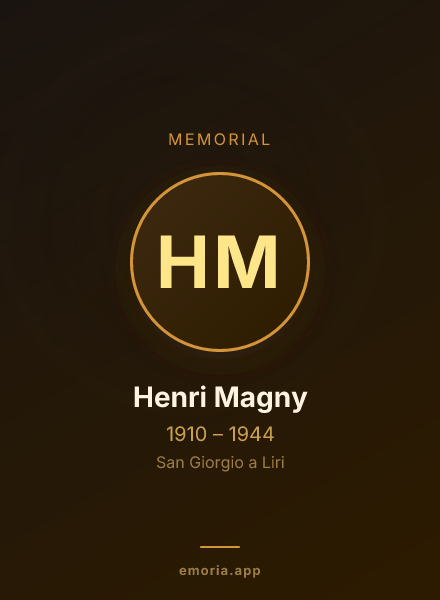 Memorial portrait of Henri Magny