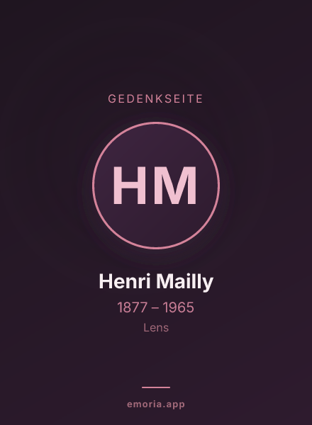 Gedenkportrait von Henri Mailly