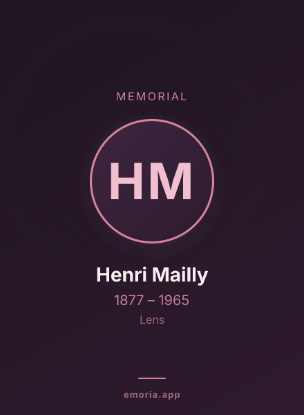 Memorial portrait of Henri Mailly