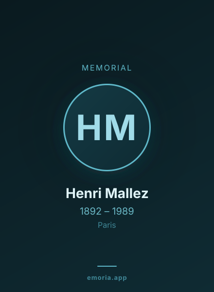 Memorial portrait of Henri Mallez