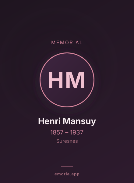 Memorial portrait of Henri Mansuy