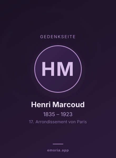 Gedenkportrait von Henri Marcoud
