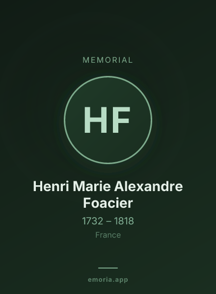 Memorial portrait of Henri Marie Alexandre Foacier