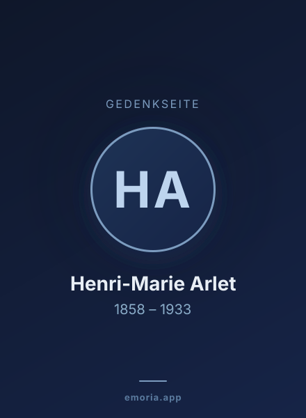 Gedenkportrait von Henri-Marie Arlet