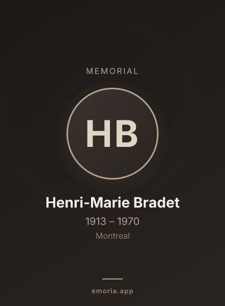 Memorial portrait of Henri-Marie Bradet