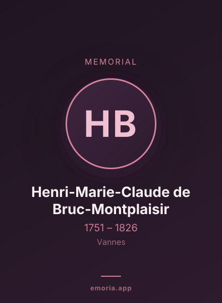 Memorial portrait of Henri-Marie-Claude de Bruc-Montplaisir