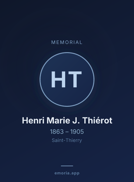 Memorial portrait of Henri Marie J. Thiérot