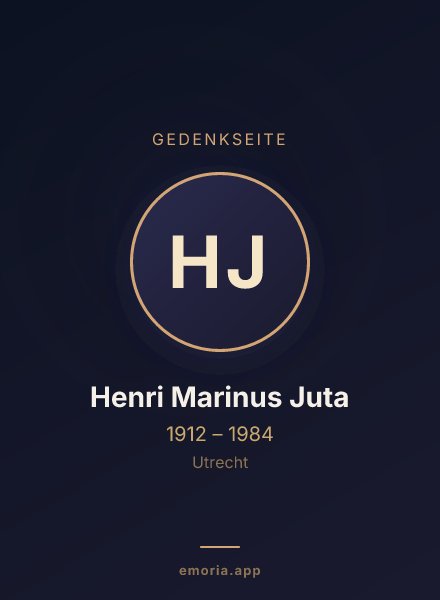 Gedenkportrait von Henri Marinus Juta