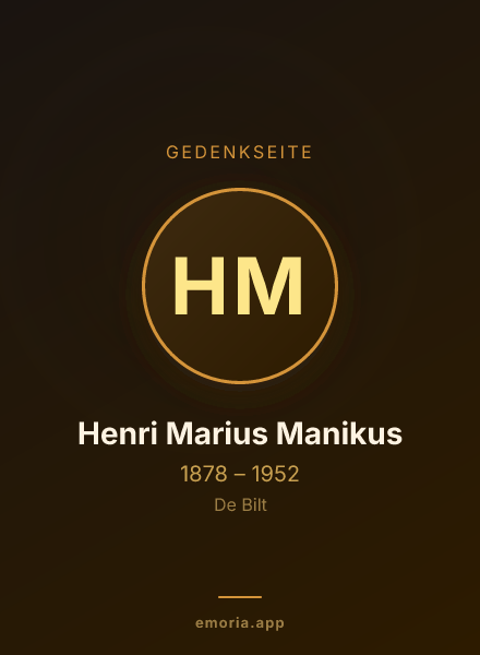 Gedenkportrait von Henri Marius Manikus