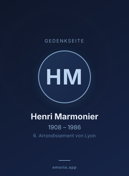 Gedenkportrait von Henri Marmonier