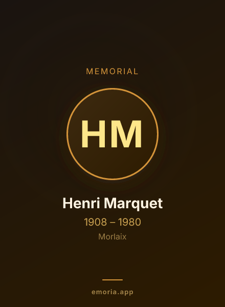 Memorial portrait of Henri Marquet