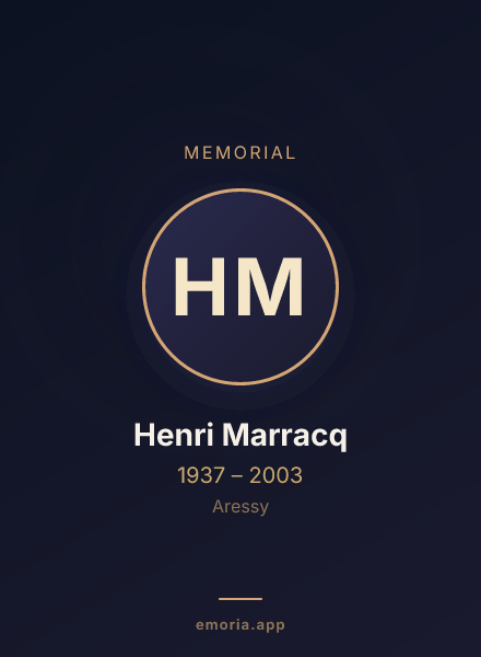 Memorial portrait of Henri Marracq