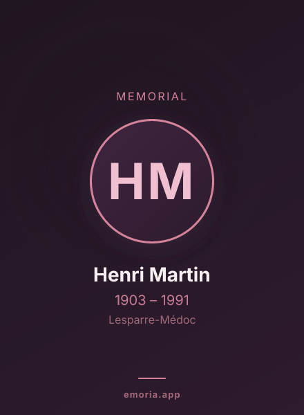 Memorial portrait of Henri Martin
