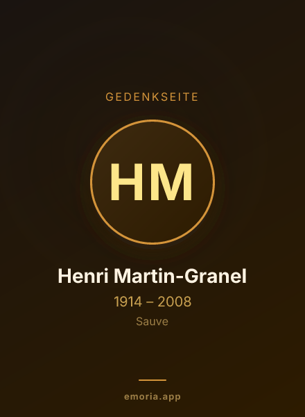 Gedenkportrait von Henri Martin-Granel