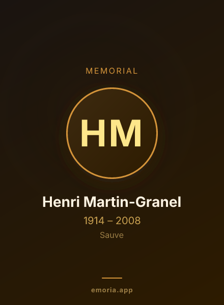 Memorial portrait of Henri Martin-Granel