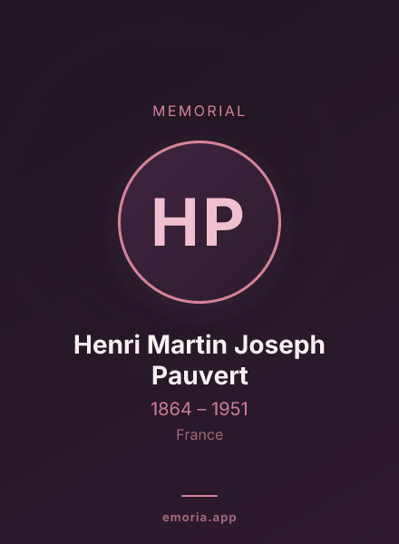 Memorial portrait of Henri Martin Joseph Pauvert