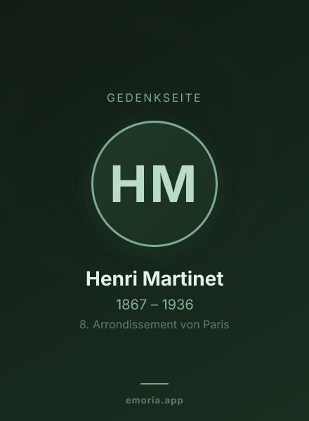 Gedenkportrait von Henri Martinet