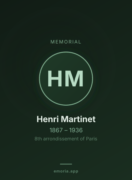 Memorial portrait of Henri Martinet