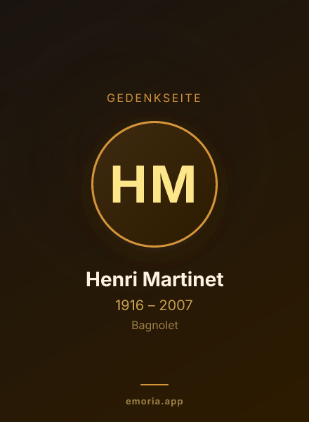 Gedenkportrait von Henri Martinet