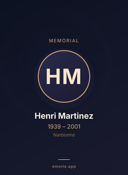 Memorial portrait of Henri Martinez