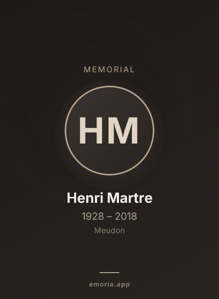 Memorial portrait of Henri Martre