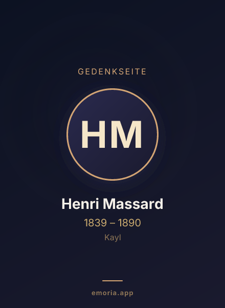 Gedenkportrait von Henri Massard