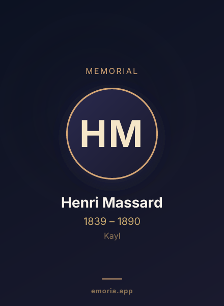 Memorial portrait of Henri Massard