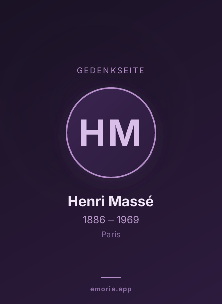 Gedenkportrait von Henri Massé