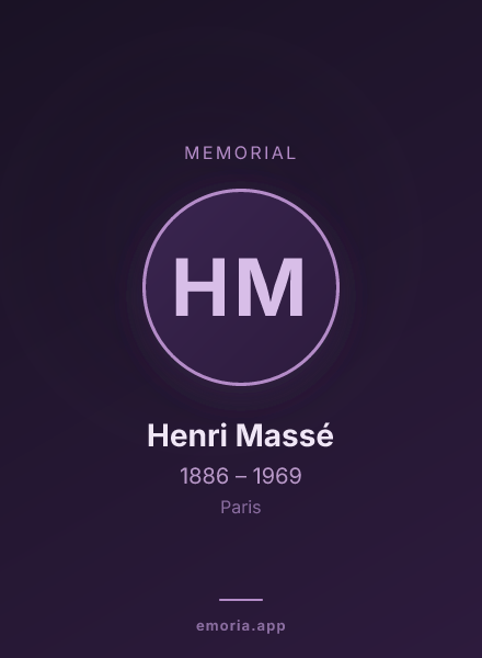 Memorial portrait of Henri Massé