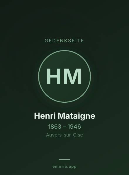 Gedenkportrait von Henri Mataigne