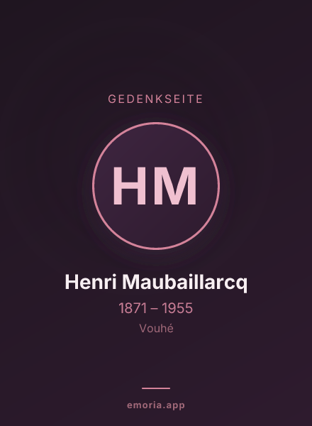 Gedenkportrait von Henri Maubaillarcq