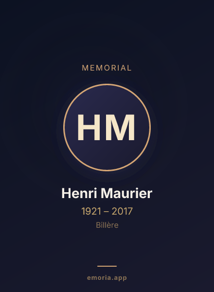 Memorial portrait of Henri Maurier