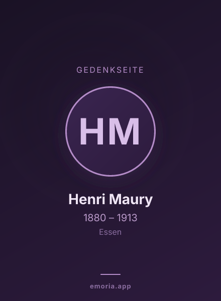 Gedenkportrait von Henri Maury