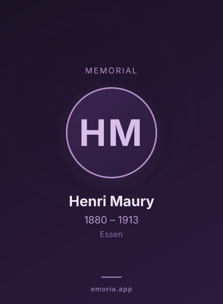 Memorial portrait of Henri Maury