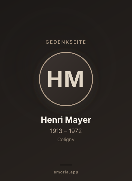 Gedenkportrait von Henri Mayer
