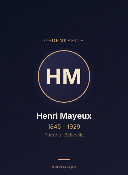Gedenkportrait von Henri Mayeux
