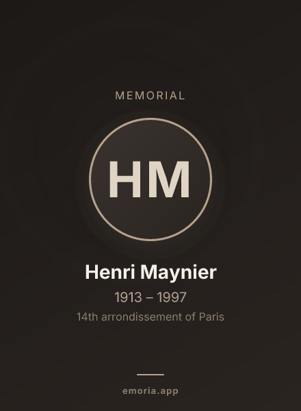 Memorial portrait of Henri Maynier