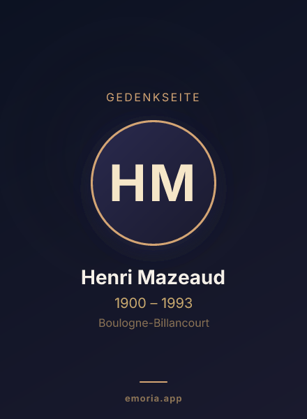 Gedenkportrait von Henri Mazeaud
