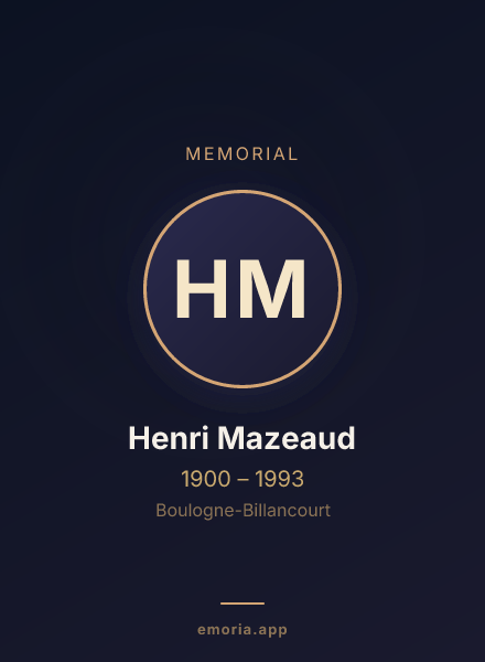 Memorial portrait of Henri Mazeaud
