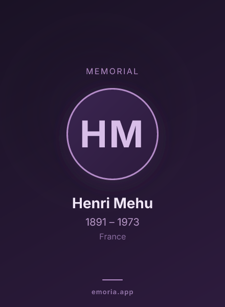 Memorial portrait of Henri Mehu