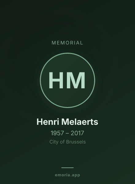Memorial portrait of Henri Melaerts